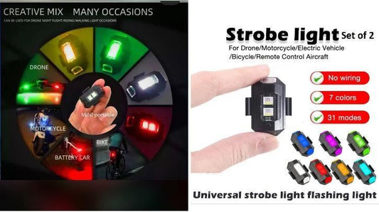 Light - LED Strobe Light For Bike/ Car/ Cycle/ Drone