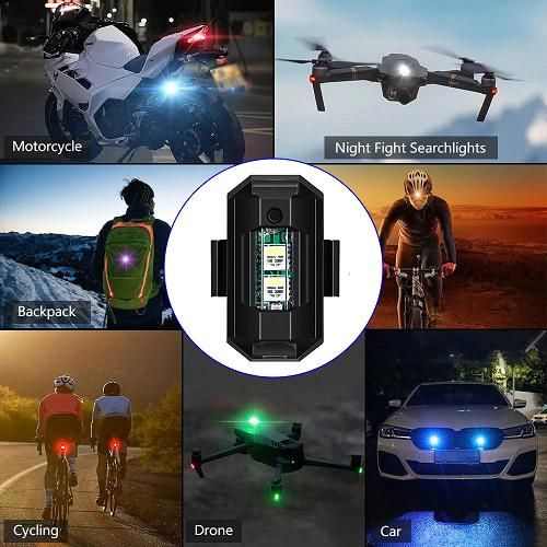 7 Colors Exterior Night Signal LED Light With USB (Pack Of 2)