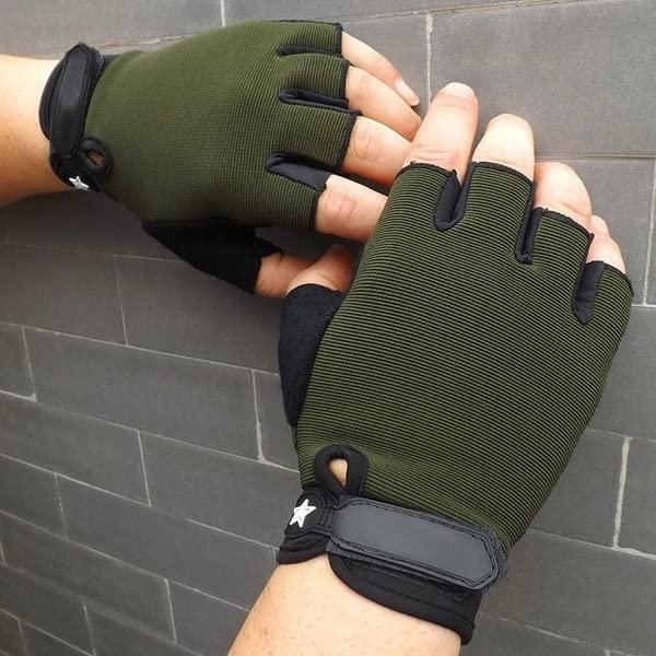 Anti-Slip Breathable Bike Sports Gym & Fitness Gloves��(Green)